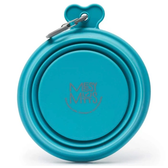 NWT Messy Mutts Silicone Collapsible Travel Pet Bowl - Picture 3 of 7